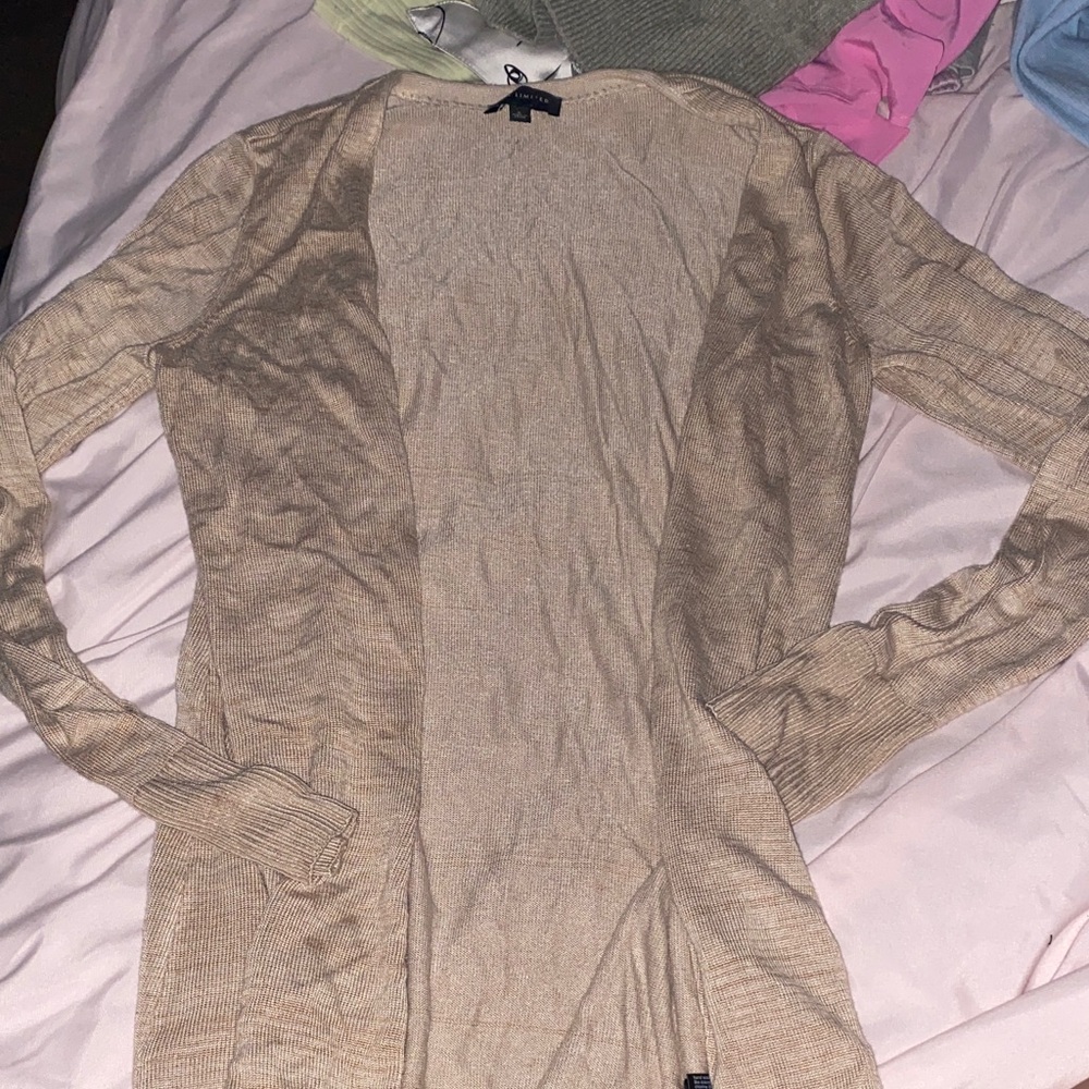 The Limited Tan Knit Cardigan